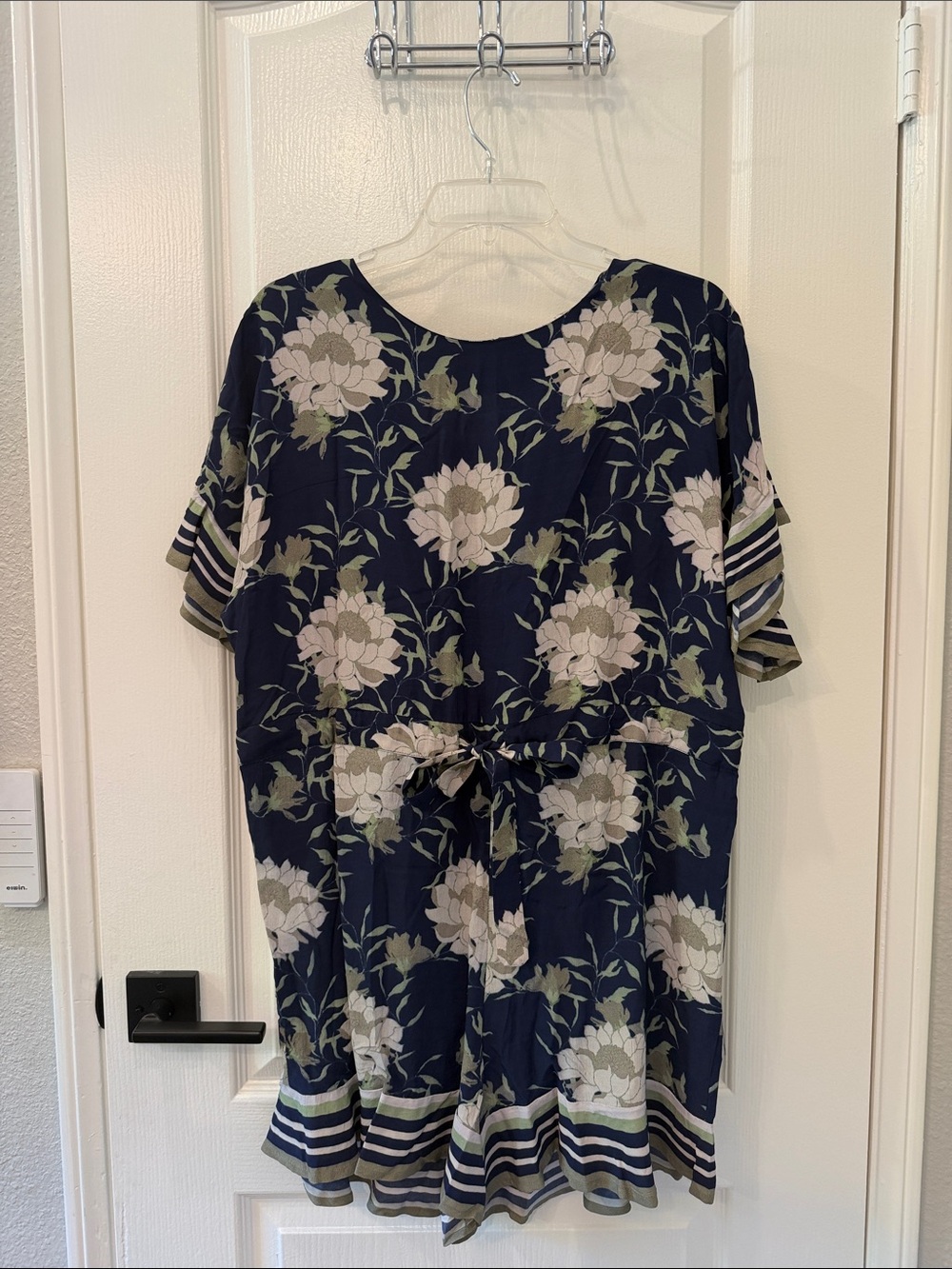 Brand New Anthropologie Floral Tie-Front Navy Women’s Romper